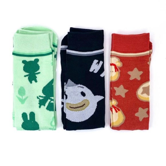 NINTENDO ANIMAL CROSSING Novelty Gift Box Crew Socks - 3 pack - Picture 13 of 13
